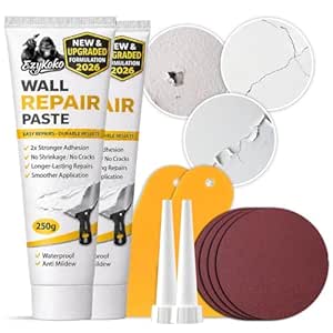 EzyKOKO Wall Repair Paste tube for Filling Cracks and Holes, Easy wall repair kit Waterprooof crack filler paste wall mending agent (250g+250g) (Pack of 2)